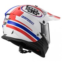 LS2 MX436 PIONEER QUARTERBACK WHITE RED BLUE